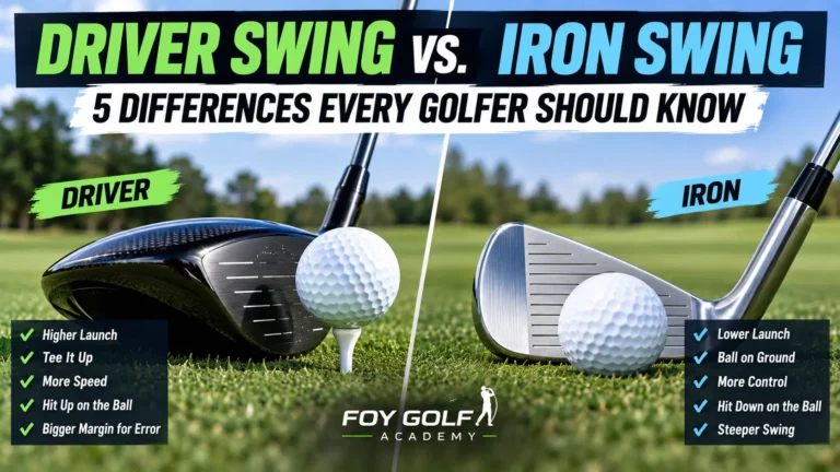 differences between driver swing and hitting irons