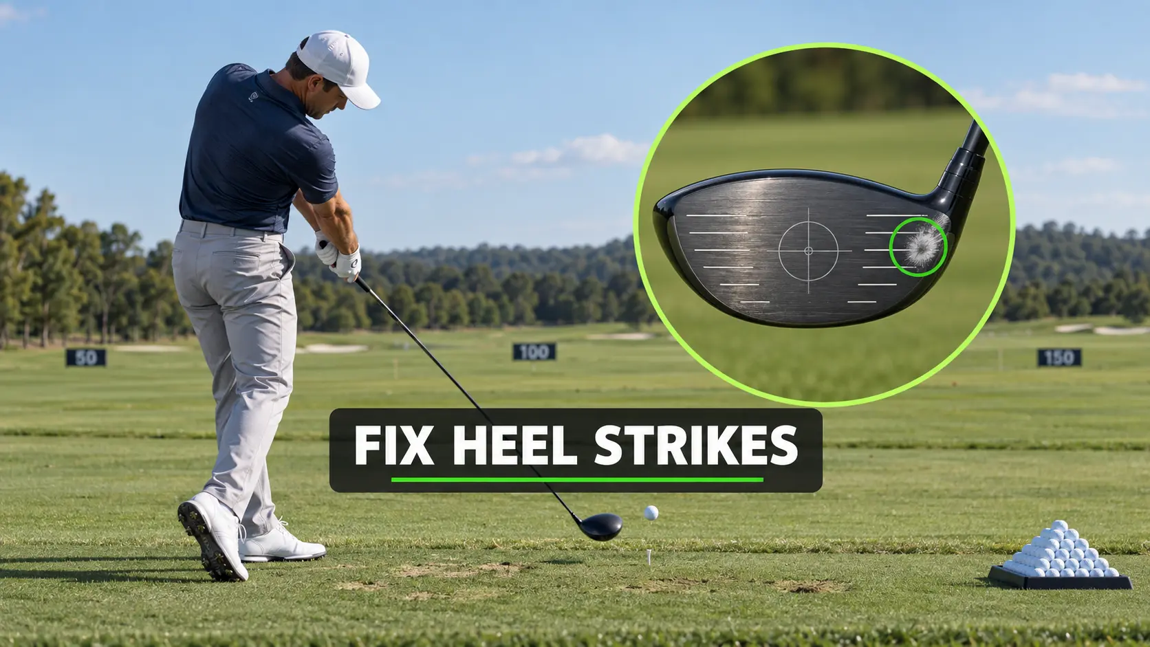 golfer hitting heel of clubface driver swing