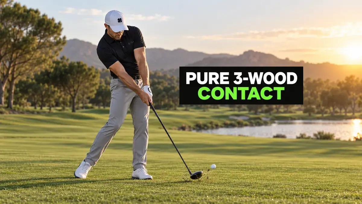 golfer hitting a fairway wood good contact
