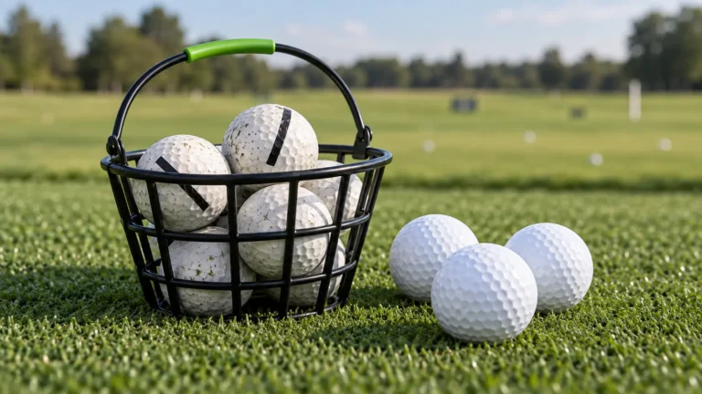golf range balls in basket